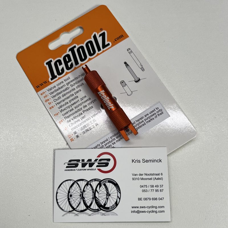 Icetoolz Valve core tool presta schrader 66V1 orange