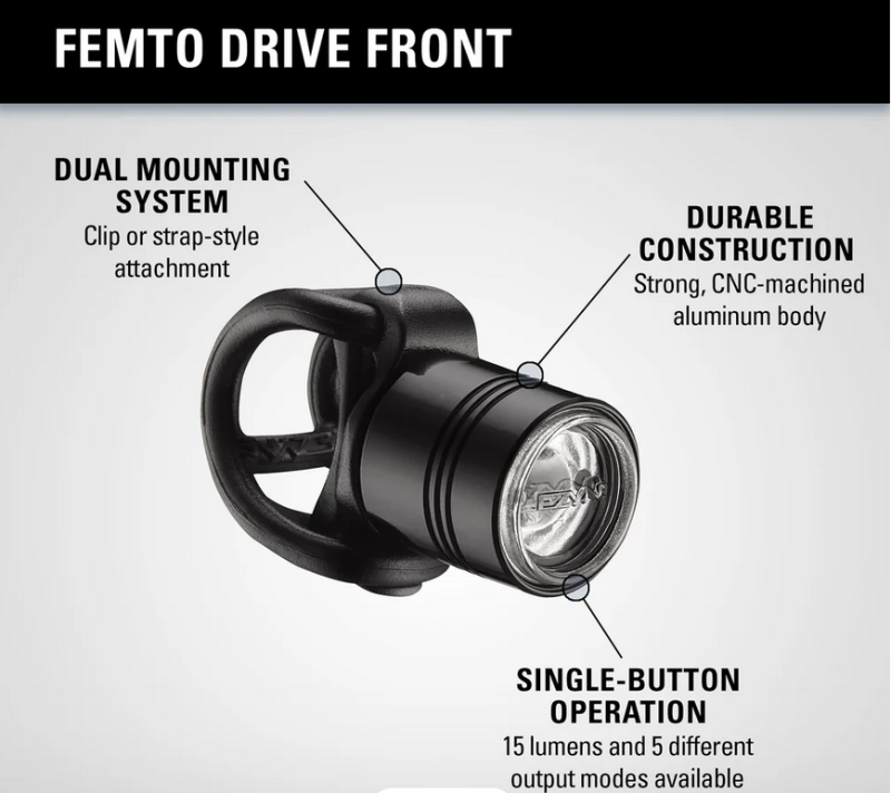 Lezyne Femto Drive FRONT | Black